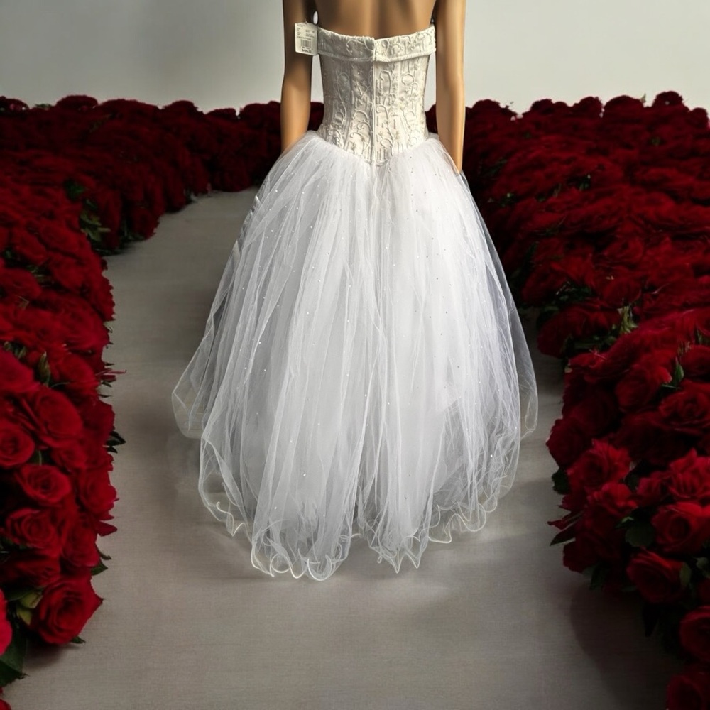 Beaded Wedding Gown Strapless Sparkle